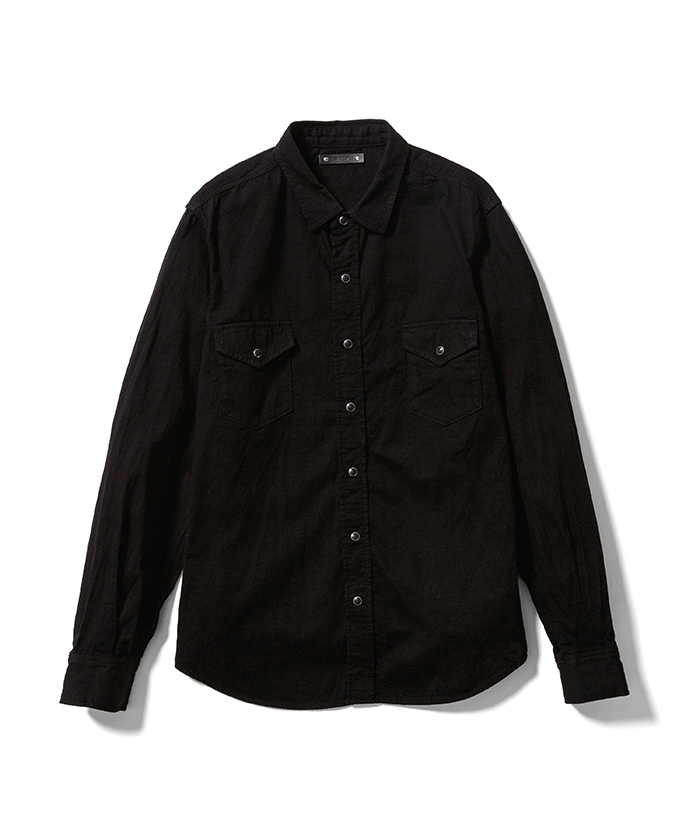 MINEDENIM 御黒染司 京都紋付 F.Black Denim Western SH OWS